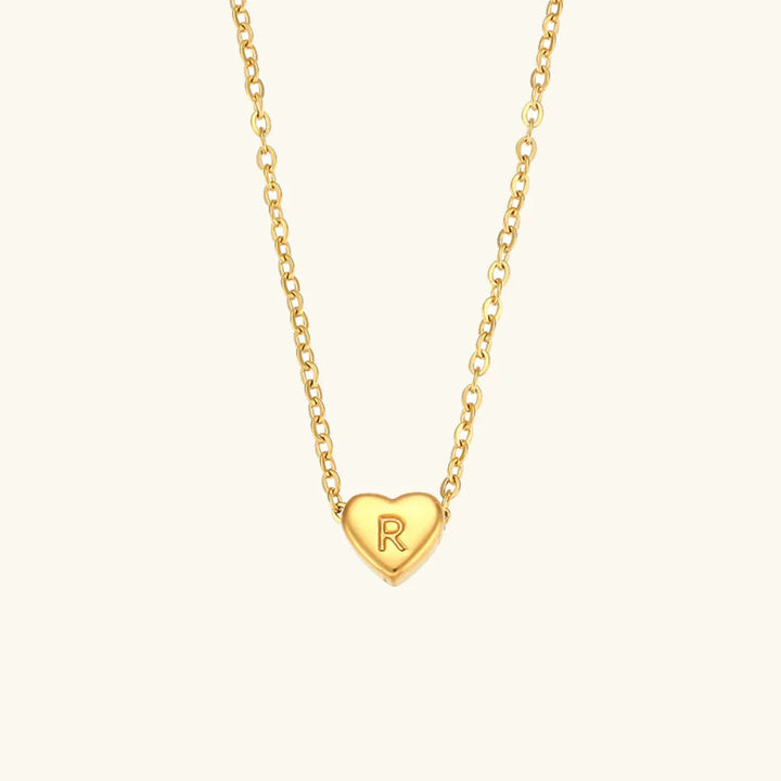 Herz Initiale Gold Halskette