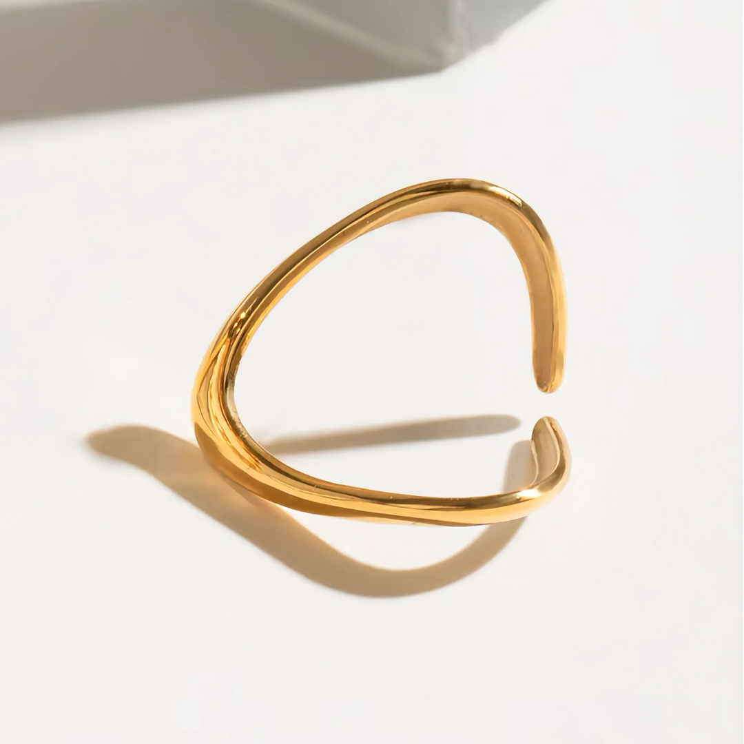 Paisley-Goldbogenring