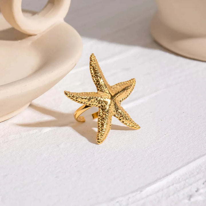 Seabreeze Gold Seestern Ring