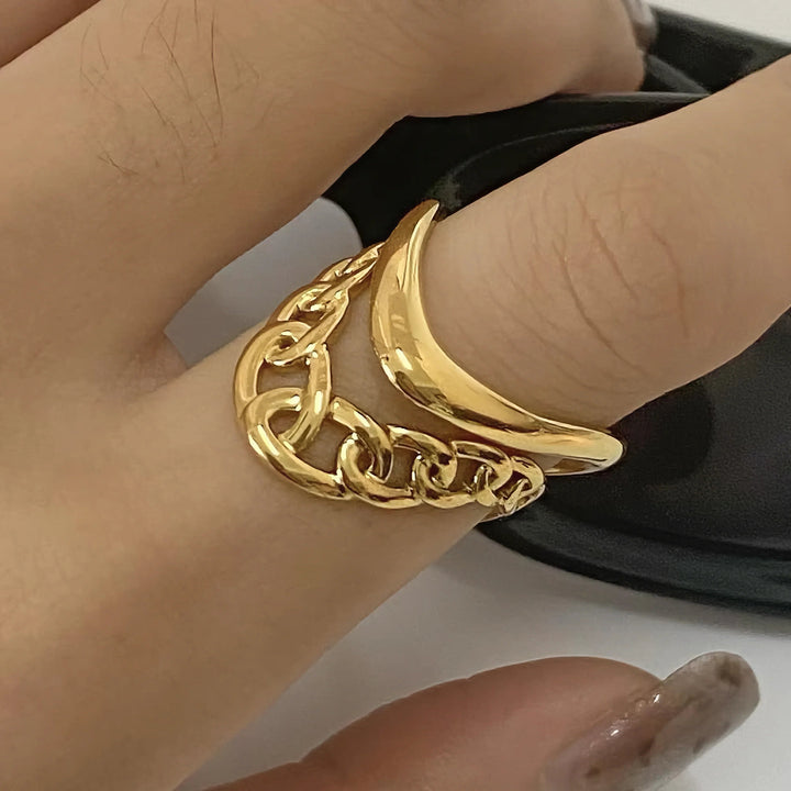 Paisley-Goldbogenring