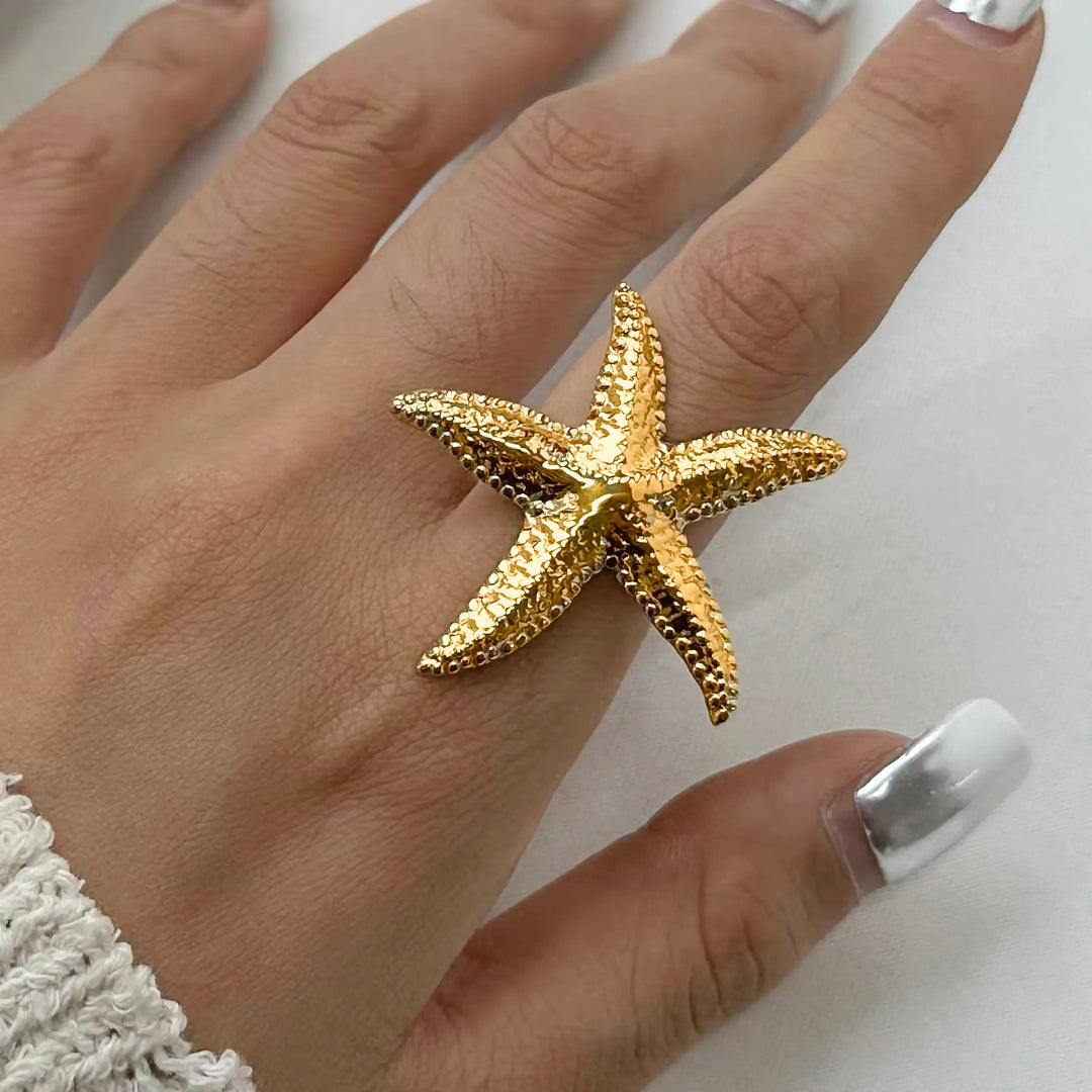 Seabreeze Gold Seestern Ring