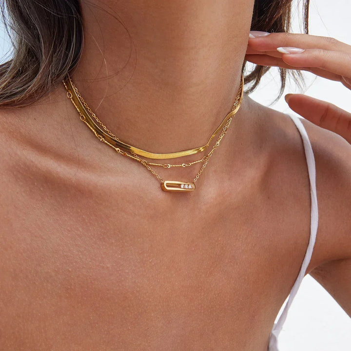 Abby Sculpted Gold Pendant