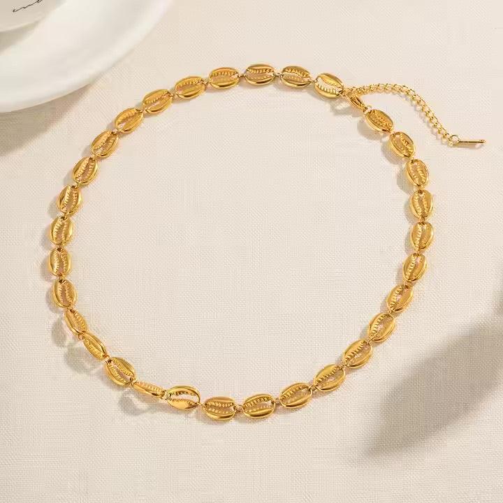 Pacifica Gold Muschel Halskette
