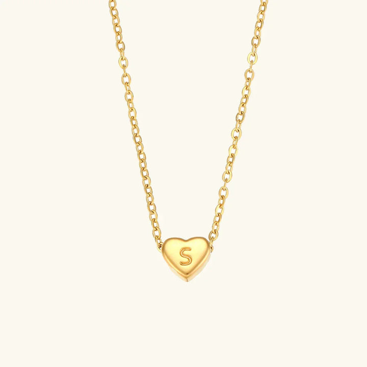 Herz Initiale Gold Halskette
