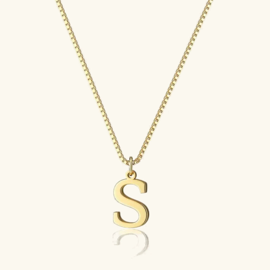 Therese Buchstabe Initial Gold Halskette