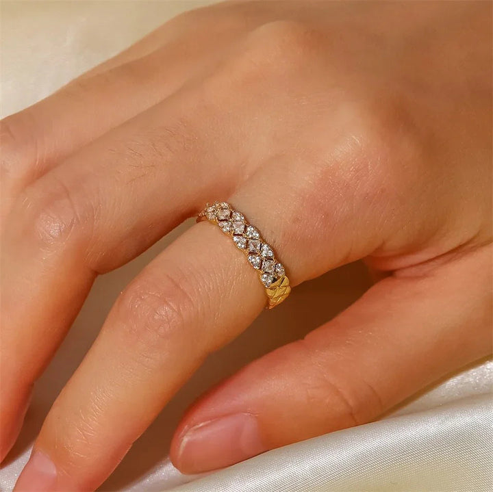 Camille Gold gemusterter Ring