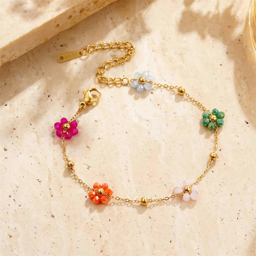 Bracelet en or à motif floral Azalée