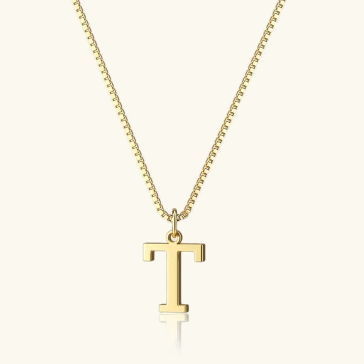 Therese Buchstabe Initial Gold Halskette