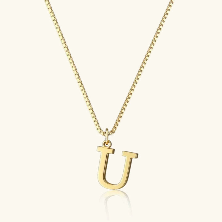 Therese Buchstabe Initial Gold Halskette