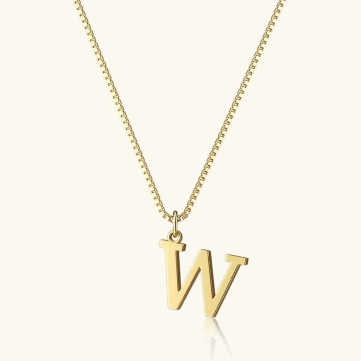 Therese Buchstabe Initial Gold Halskette