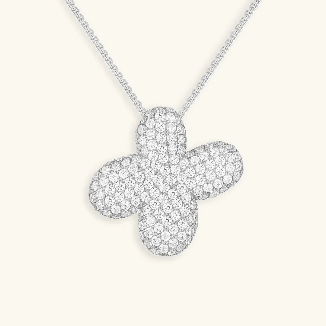 Bubble Initial Diamant Halskette