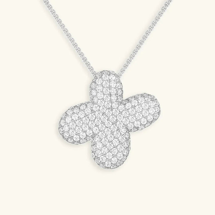 Bubble Initial Diamant Halskette