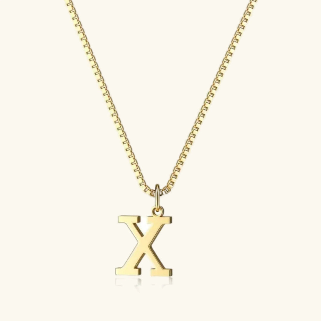 Therese Buchstabe Initial Gold Halskette
