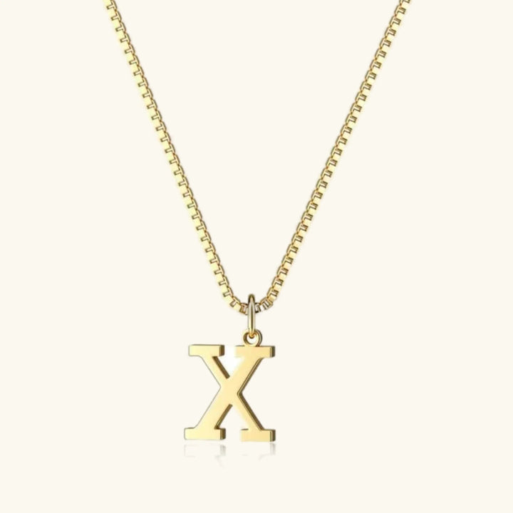 Therese Buchstabe Initial Gold Halskette
