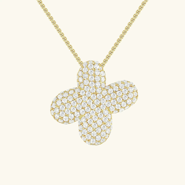 Bubble Initial Diamant Halskette