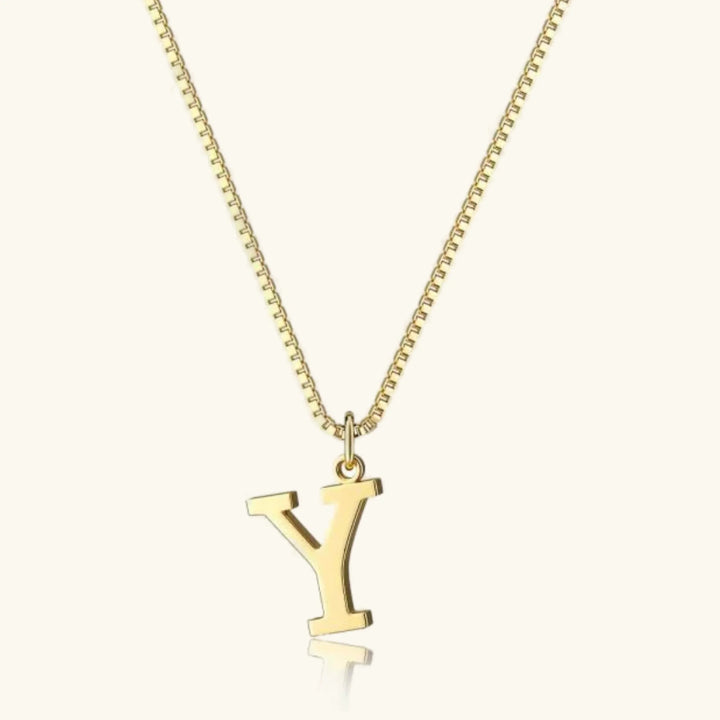 Therese Buchstabe Initial Gold Halskette