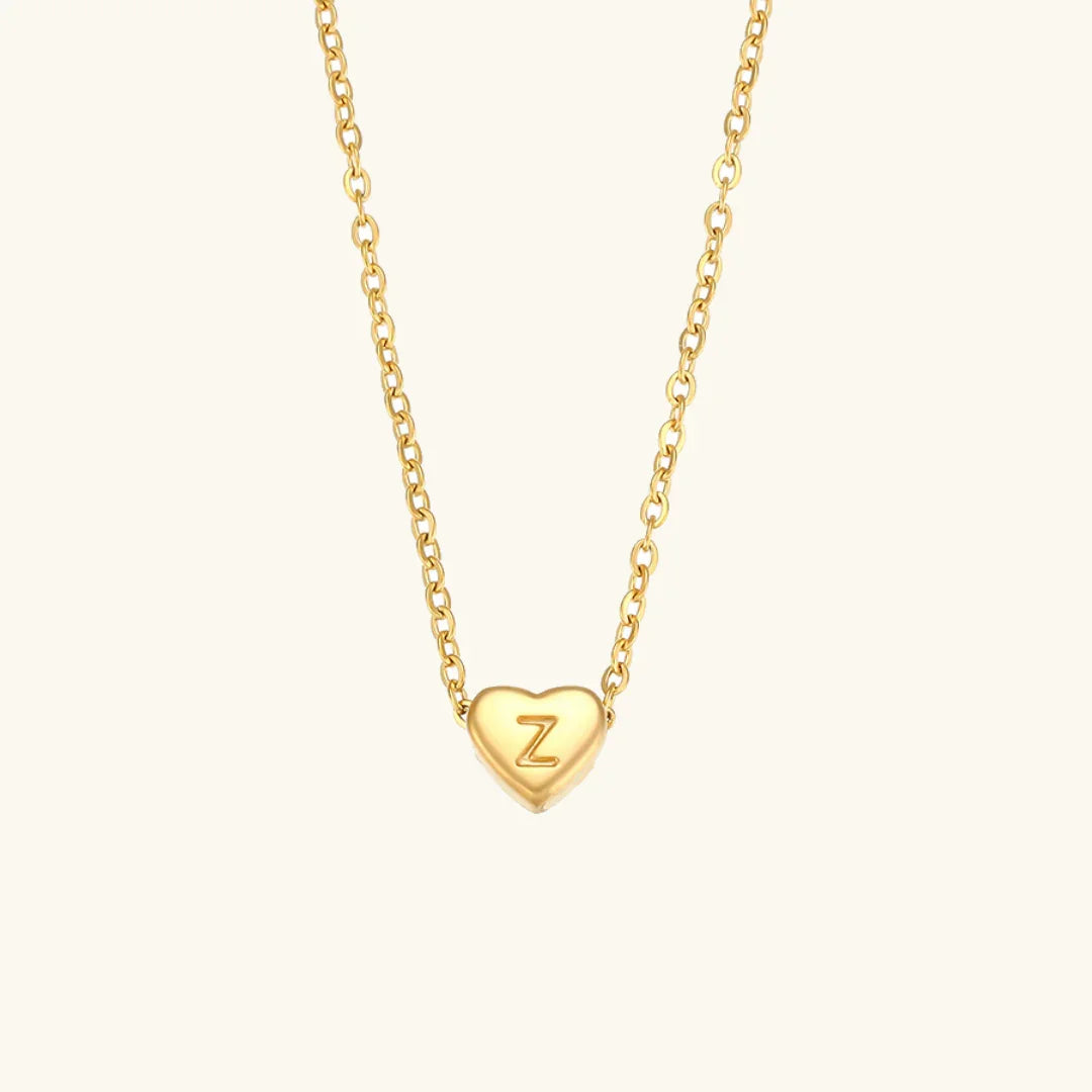 Herz Initiale Gold Halskette