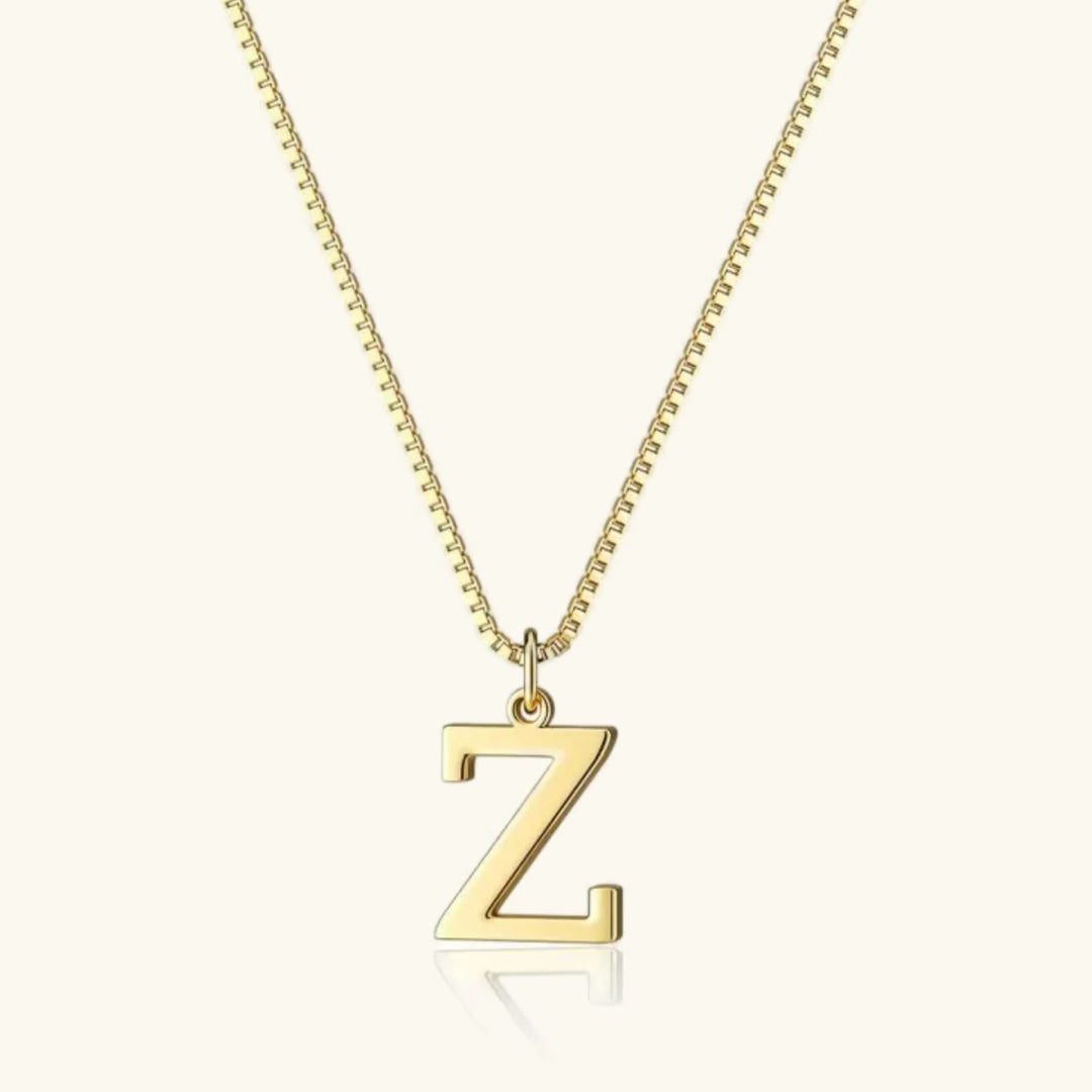 Therese Buchstabe Initial Gold Halskette