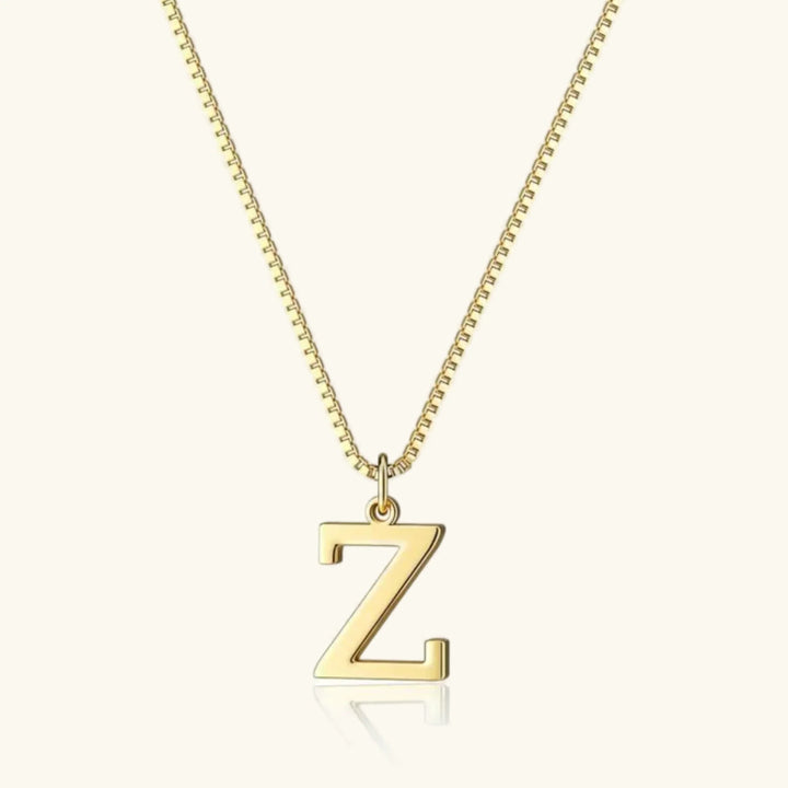 Therese Buchstabe Initial Gold Halskette