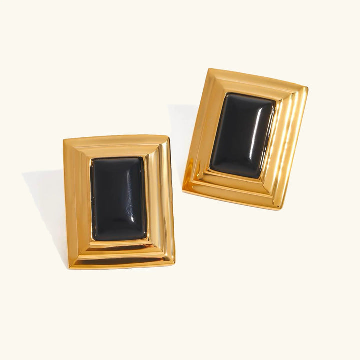 Sybil Gold Emaille Ohrringe