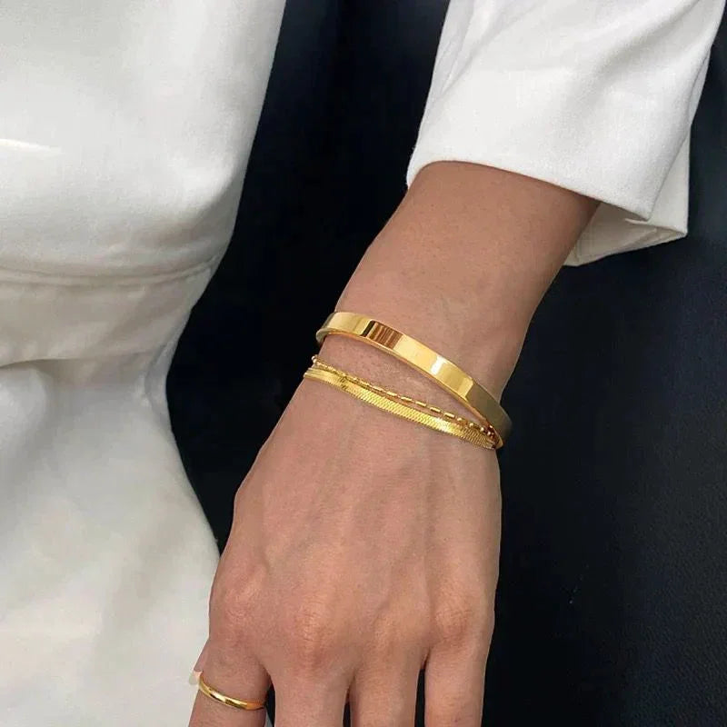 Bracelet manchette réglable Evelyn