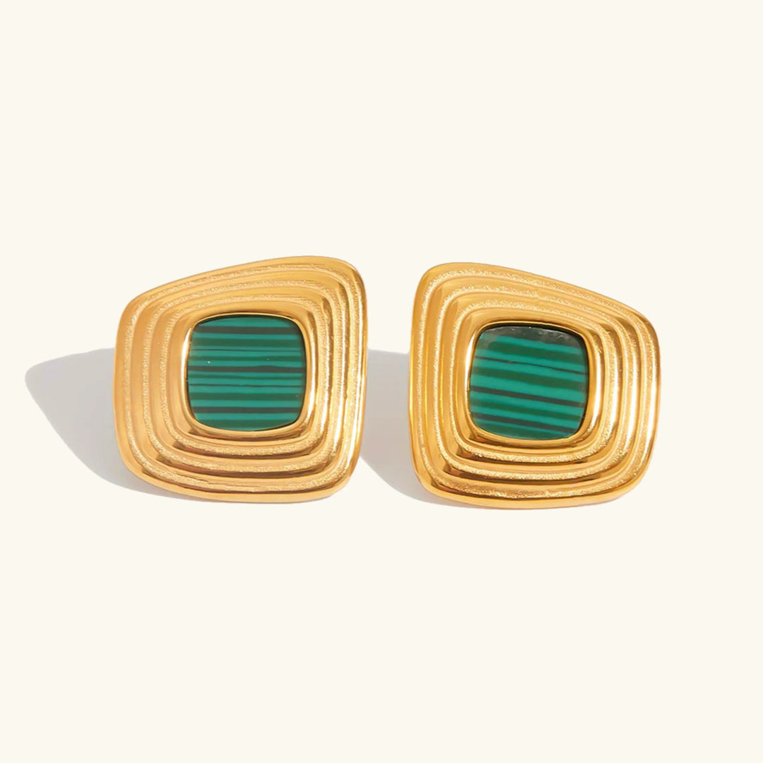 Geometrische Ohrringe Sylvie in Gold