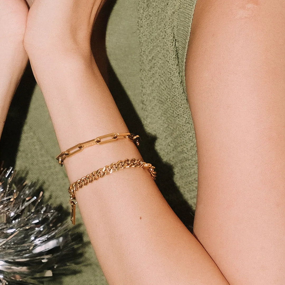 Asta Gold Büroklammer-Kettenarmband