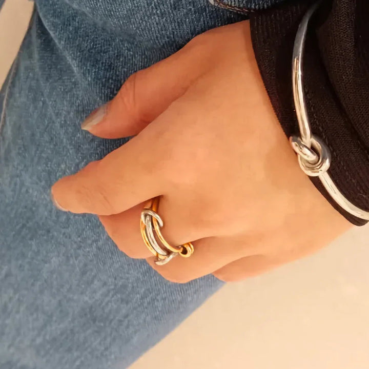 Jessica Zweifarbiger Ringstapel