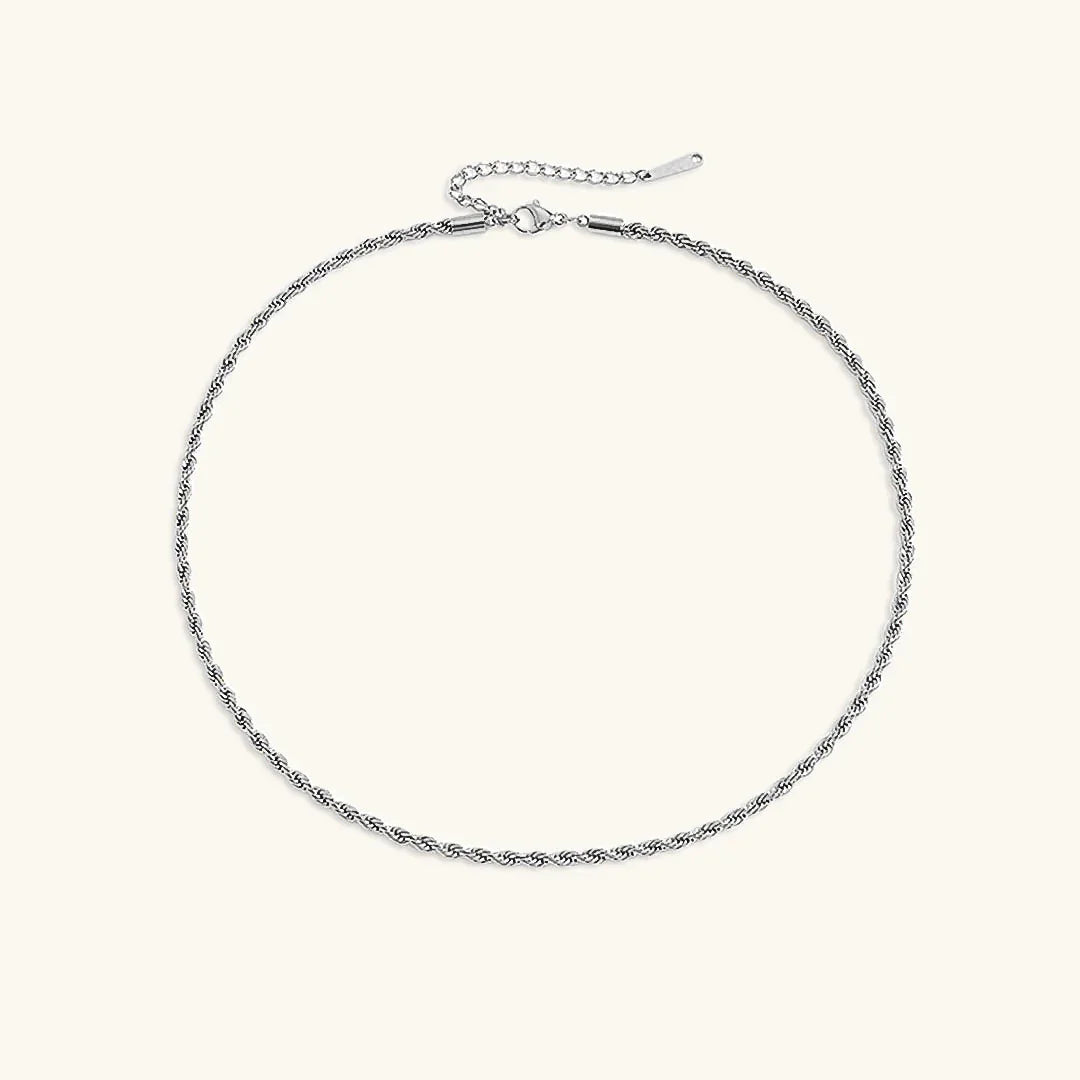 Collier en or avec chaîne en corde Bianca