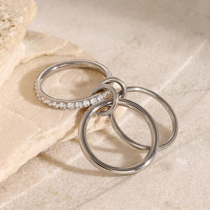 Evadne Diamantring-Stapelring