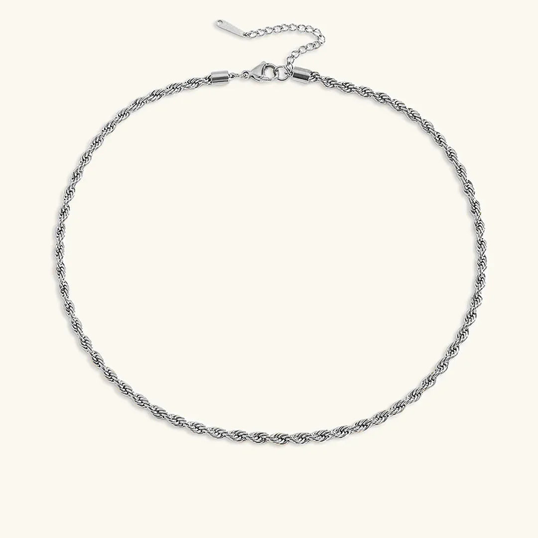 Collier en or avec chaîne en corde Bianca