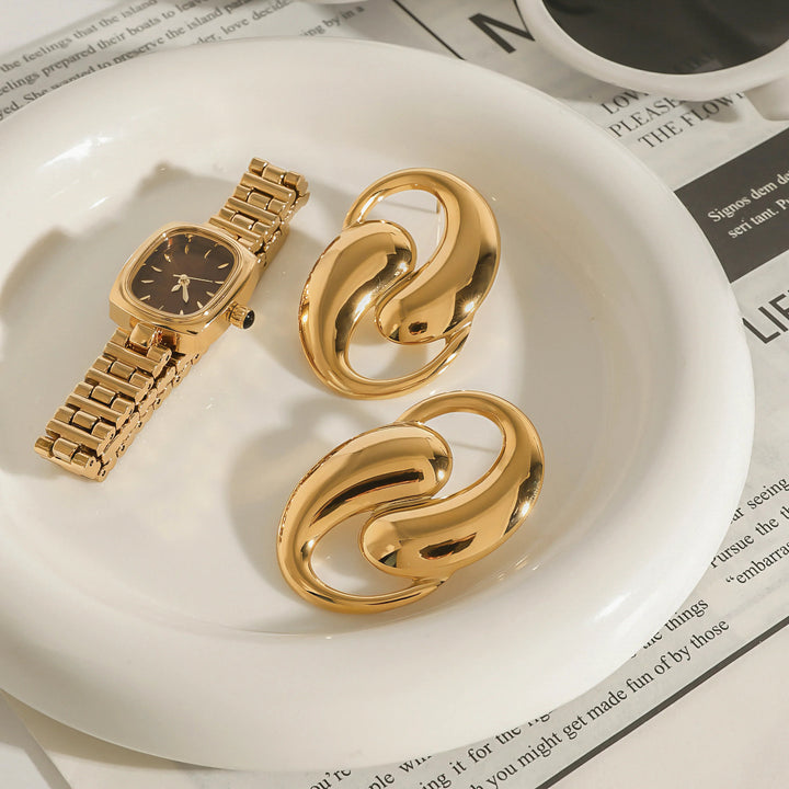 Dansley – Goldohrringe mit Wassertropfen