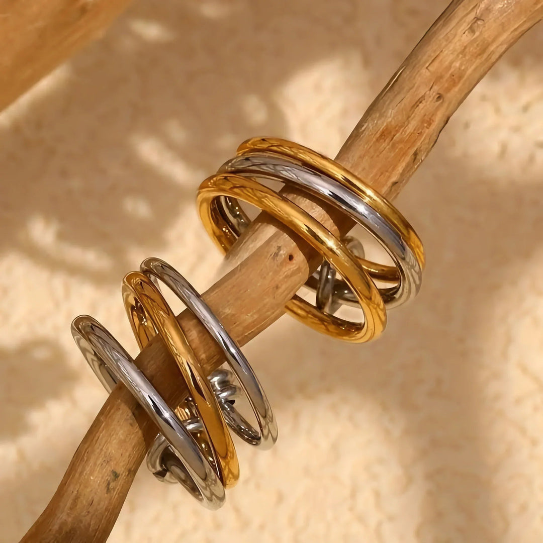 Jessica Zweifarbiger Ringstapel