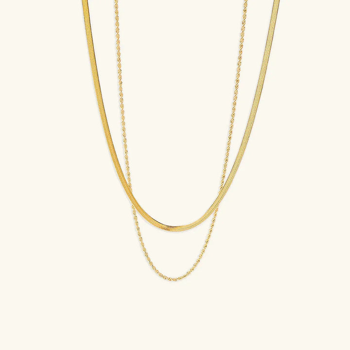 Hailey – Mehrreihige Goldkette