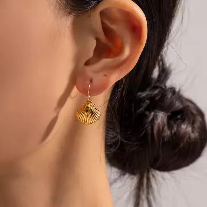 Boucles d'oreilles coquillage Breeze Gold