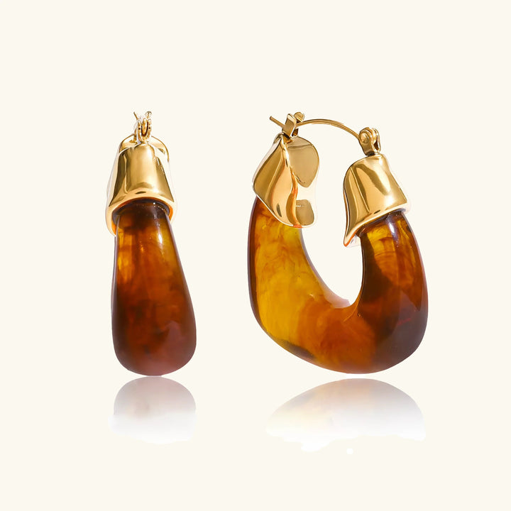 Leighton – Klobige Creolen aus Emaille