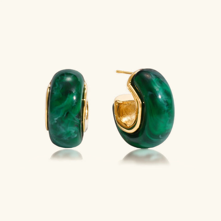 Lexi – Klobige Creolen aus Emaille