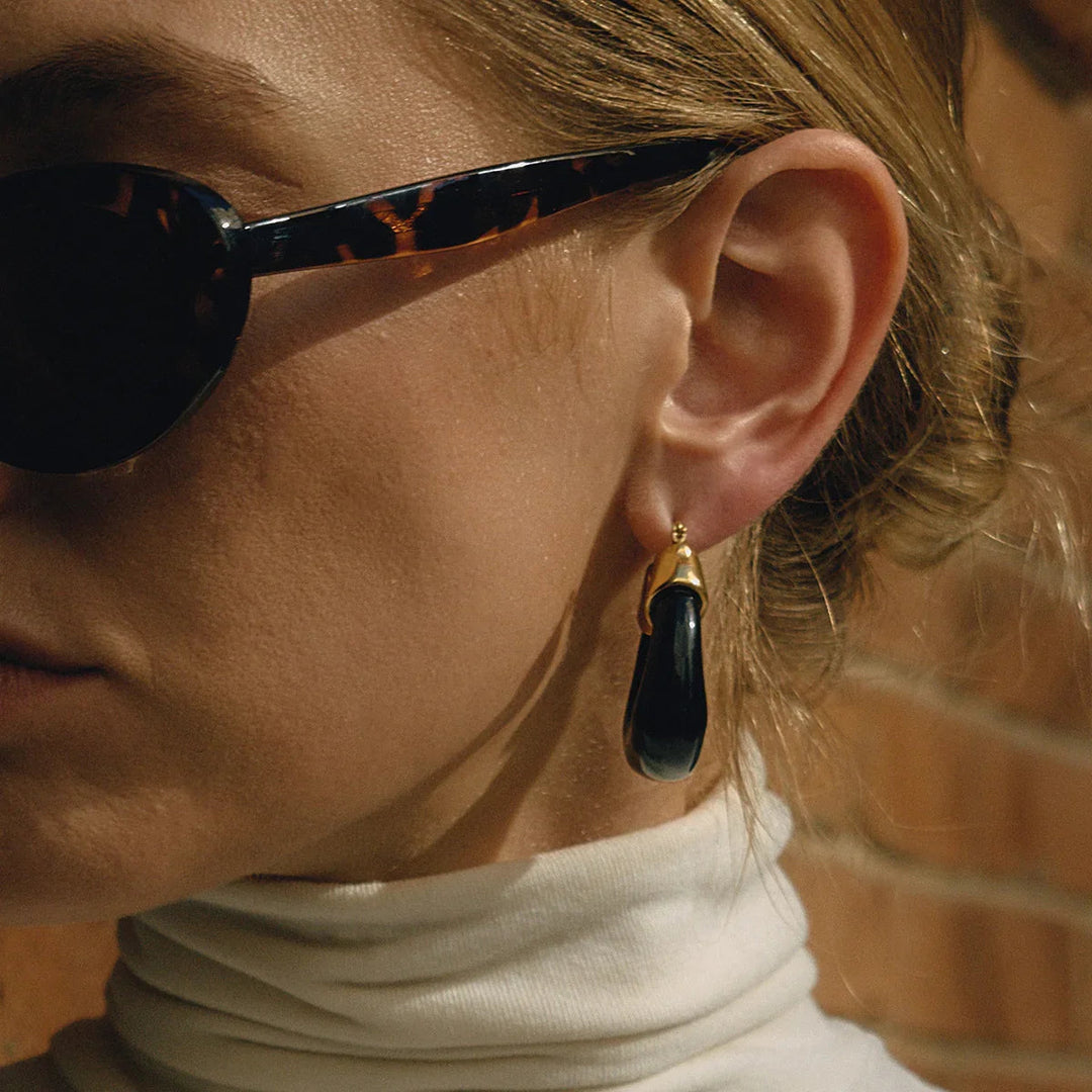 Leighton – Klobige Creolen aus Emaille