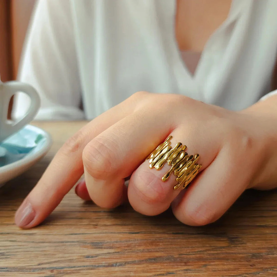 Zoella Abstrakter Goldring