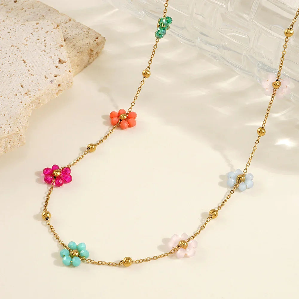 Azaleen-Blumen-Goldkette