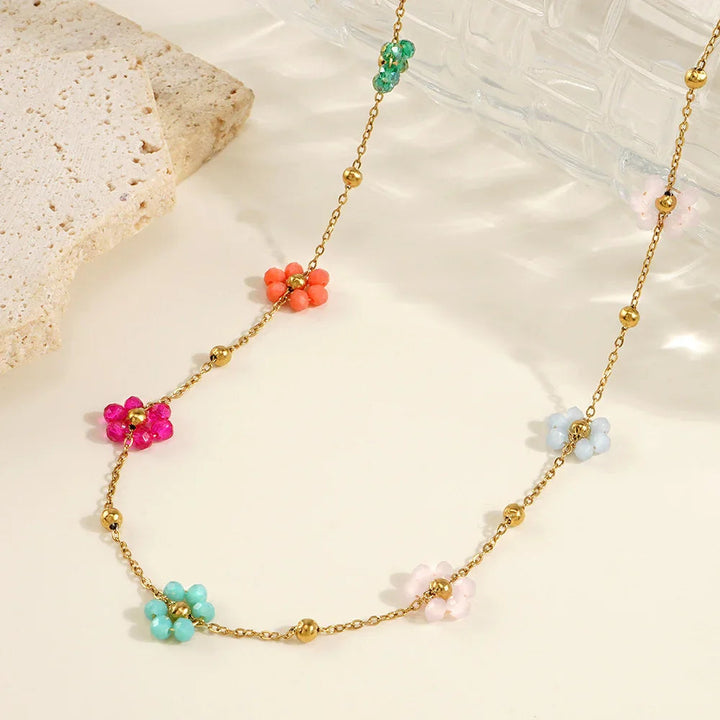 Azaleen-Blumen-Goldkette