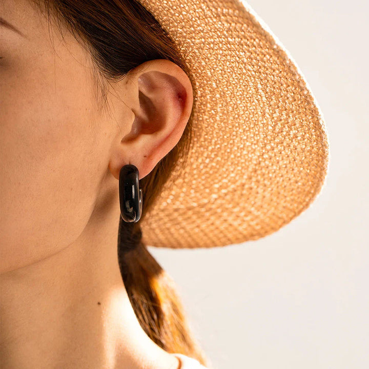 Natalia – Klobige goldene Creolen