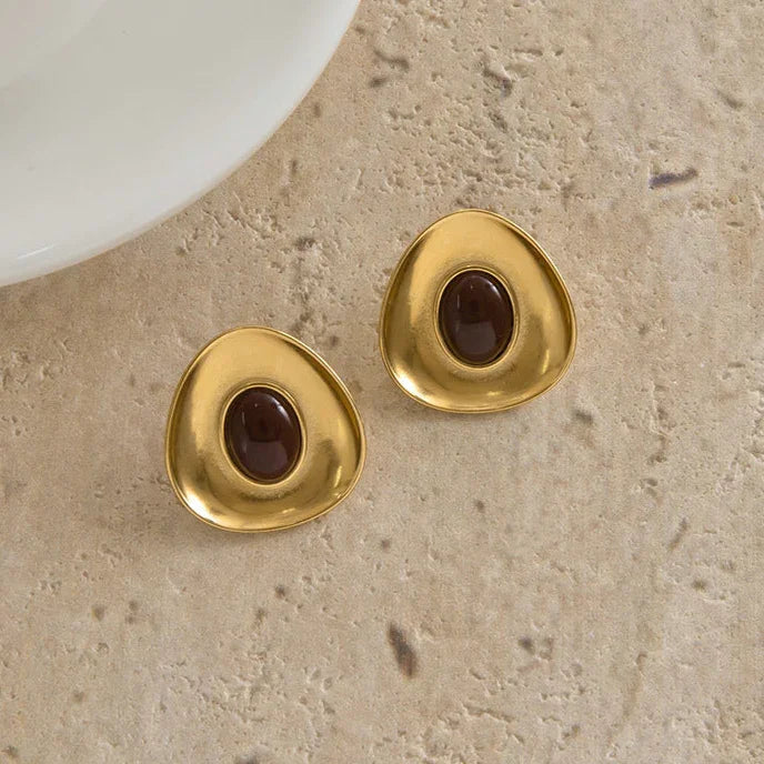 Orissa Gold Enamel Earrings