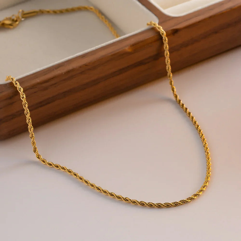 Calle Rope Chain Gold Halskette