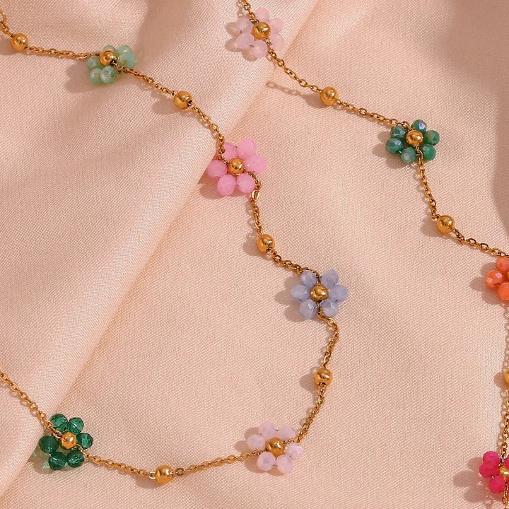 Azaleen-Blumen-Goldkette