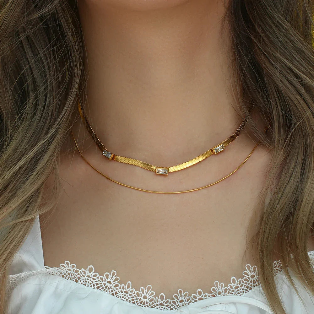 Eve Fischgräten-Goldkette