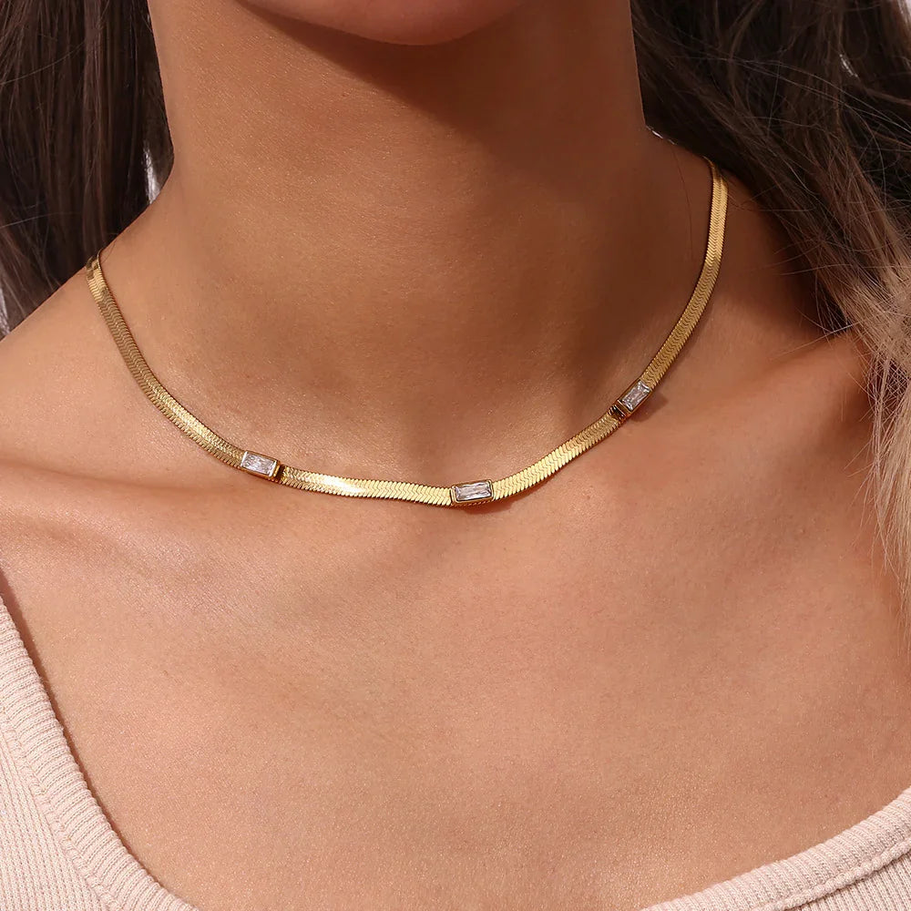Eve Fischgräten-Goldkette