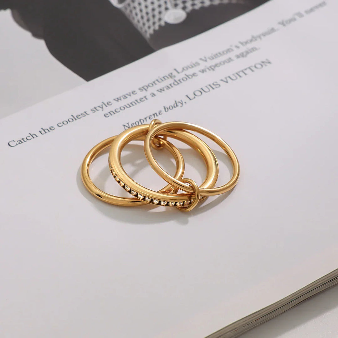 Göttlicher Diamantring-Stapel