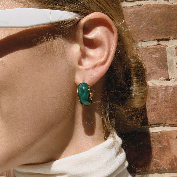 Lexi – Klobige Creolen aus Emaille