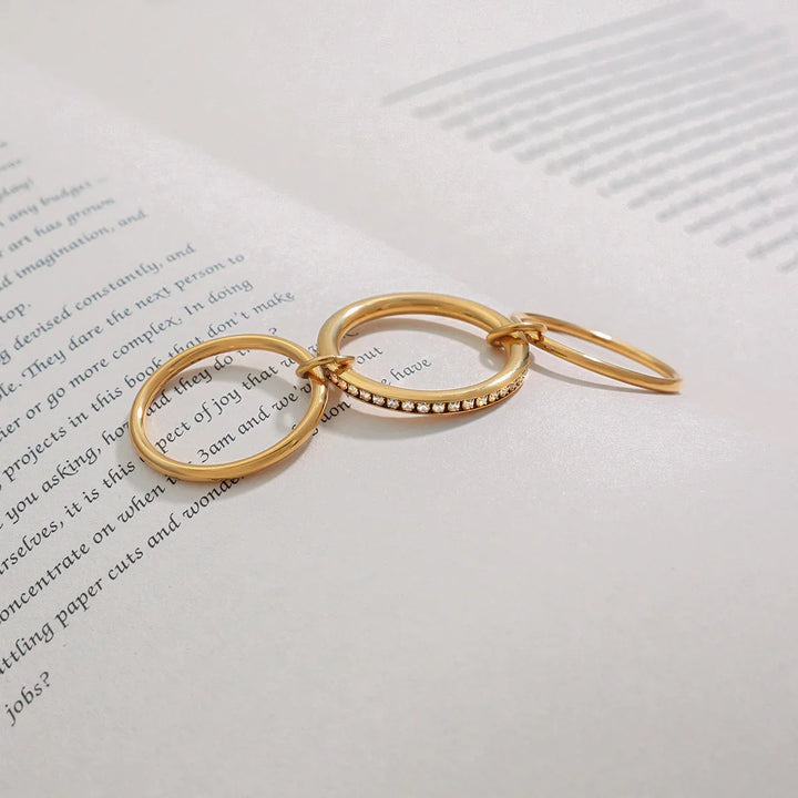 Göttlicher Diamantring-Stapel